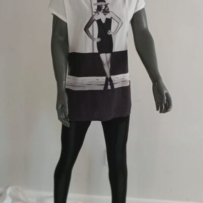 Ginger G S Chico Cream / Black Long Top