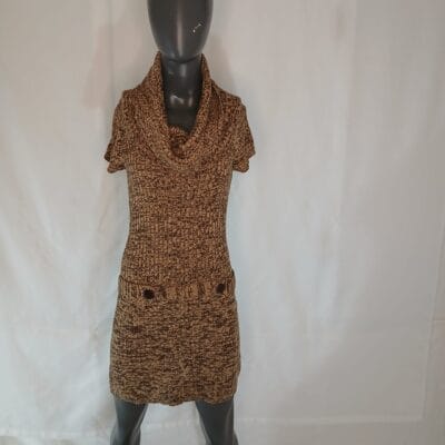 De Rotchild Youth Brown/Beige Knit Dress