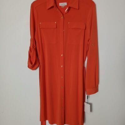Calvin Klein Orange Dress Size 6