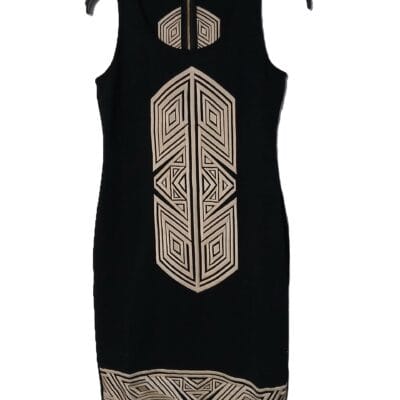 THML Women Dress Black/Beige Size S