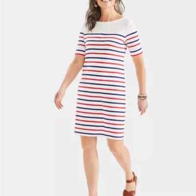Style & Co Women's Boat-Neck Elbow Sleeve Dress