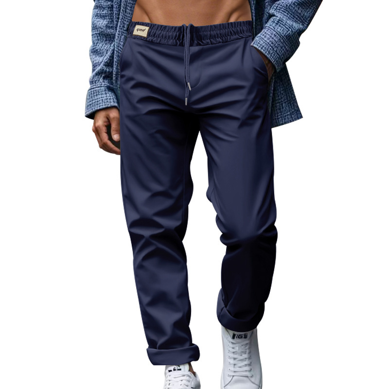 Men's Trousers With Pockets Casual Loose Comfortable Quick-drying Waist-tied Pants - Image 7