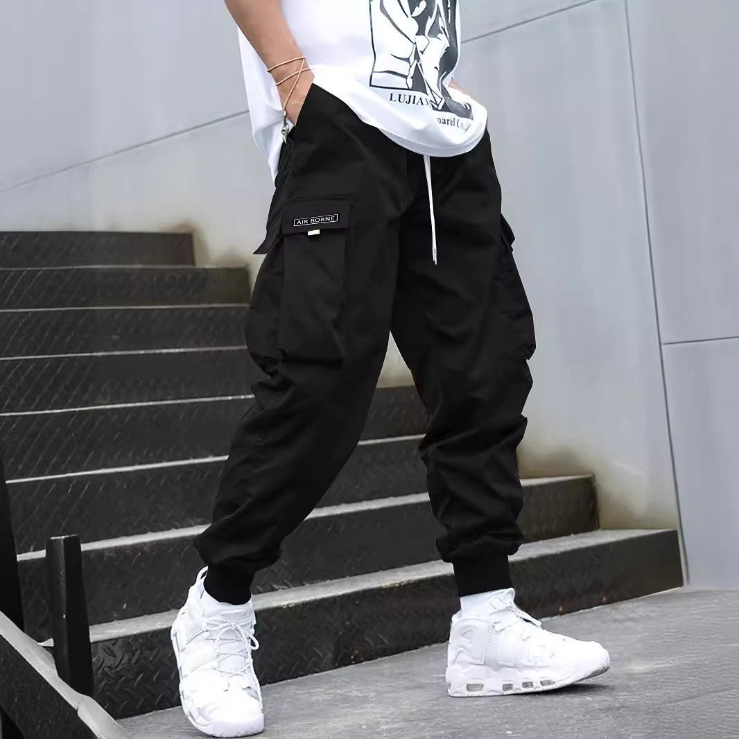 Men's Multi-pocket Cargo Pants Casual Hip-Hop Drawstring - Image 9