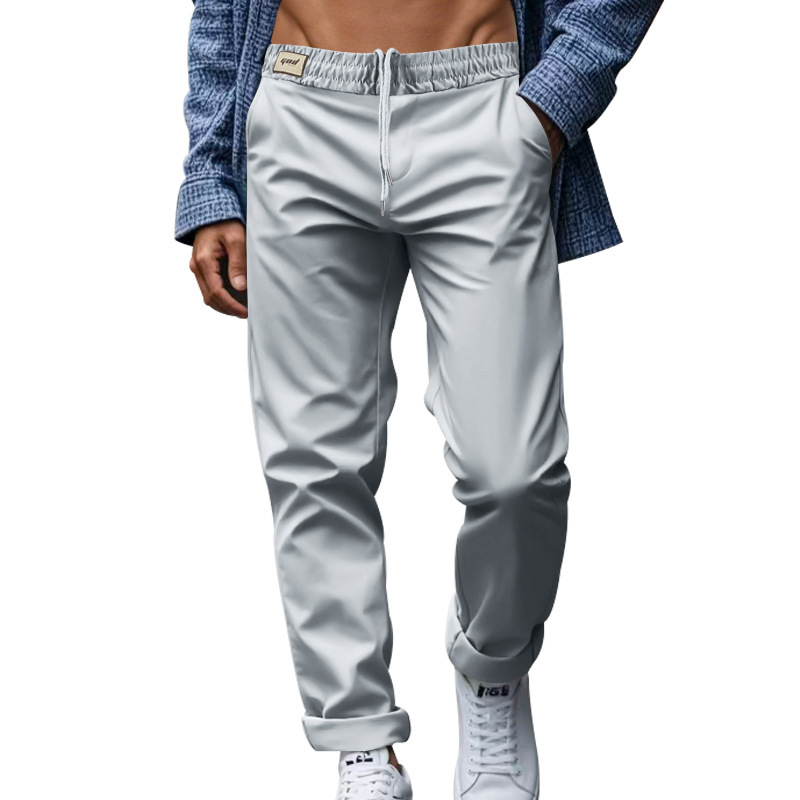 Men's Trousers With Pockets Casual Loose Comfortable Quick-drying Waist-tied Pants - Image 8