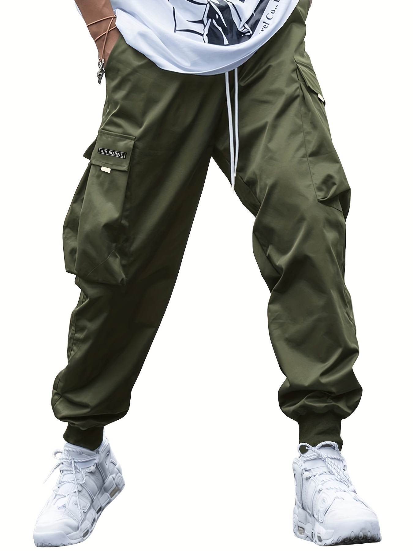 Men's Multi-pocket Cargo Pants Casual Hip-Hop Drawstring - Image 5