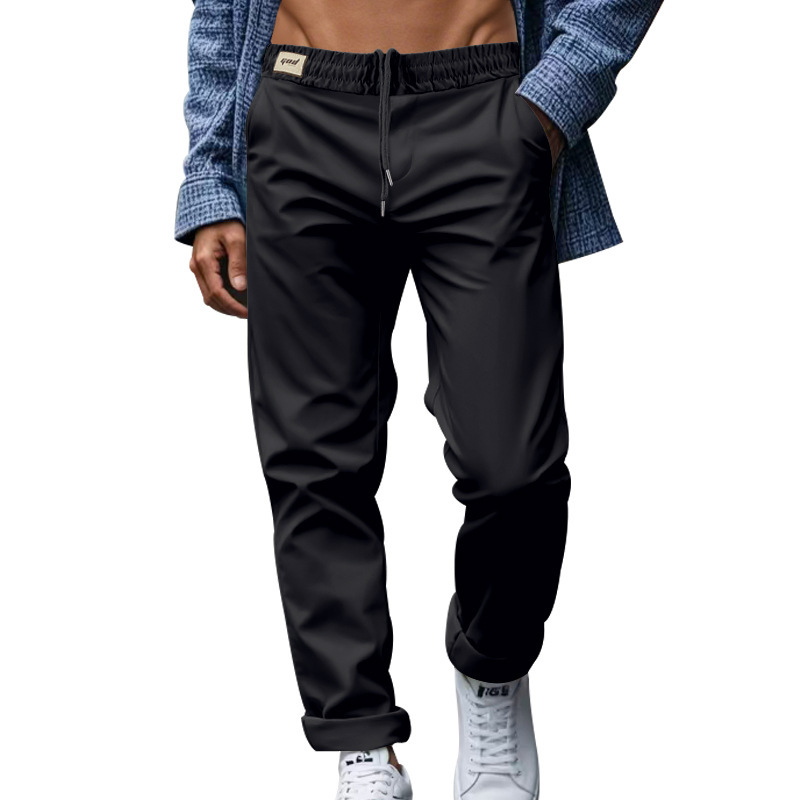 Men's Trousers With Pockets Casual Loose Comfortable Quick-drying Waist-tied Pants - Image 9