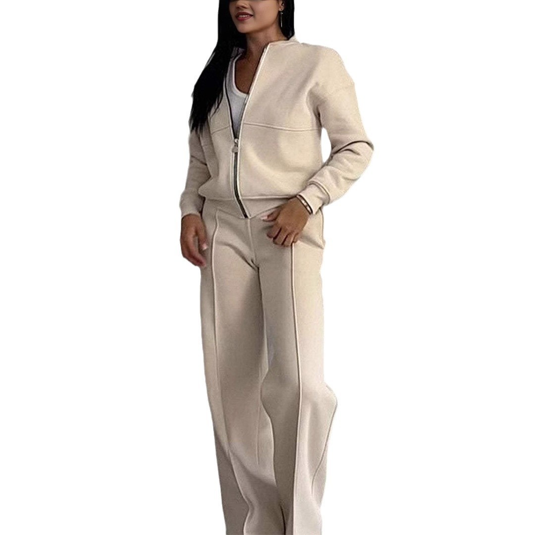 Women's Sports Zipper Jacket Pant 2-piece Set - Image 6