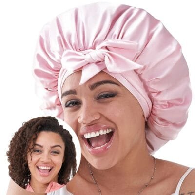 Women's Satin Hair Bonnet For Sleeping - Pink