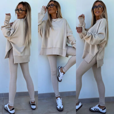 Women's 2-Piece Casual Loose Sweater Suit