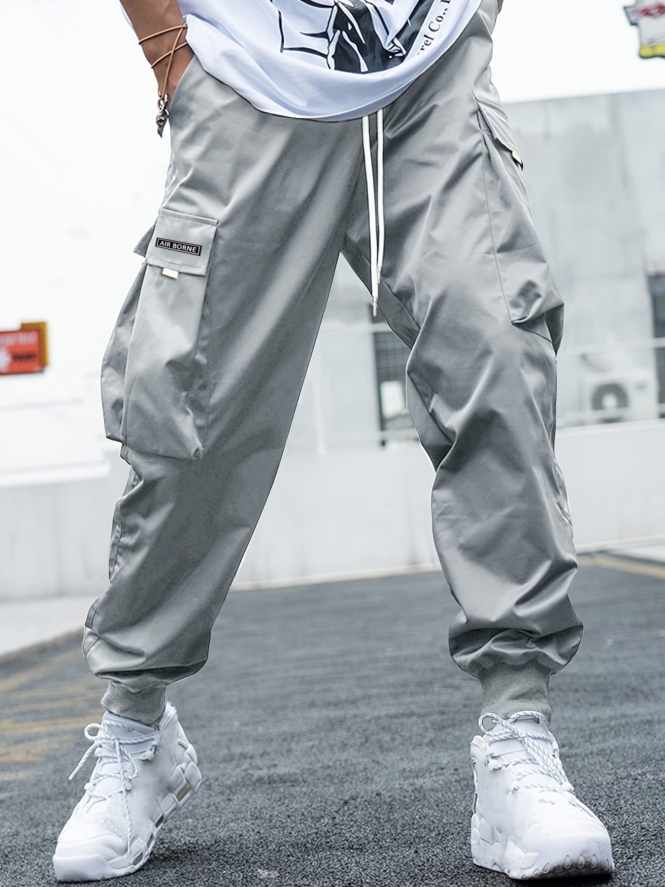 Men's Multi-pocket Cargo Pants Casual Hip-Hop Drawstring - Image 8