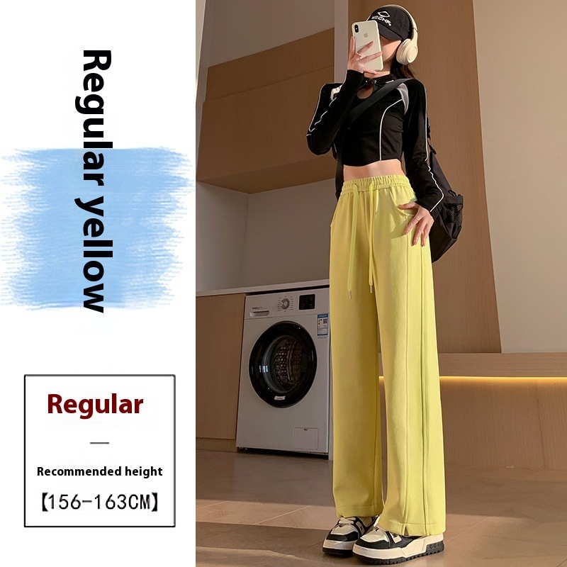 Women's High Waist Straight Loose Sports Sweatpants - Image 2