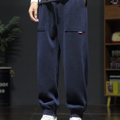 Men's Long Pants, Straight Pants, Corduroy Casual Pants