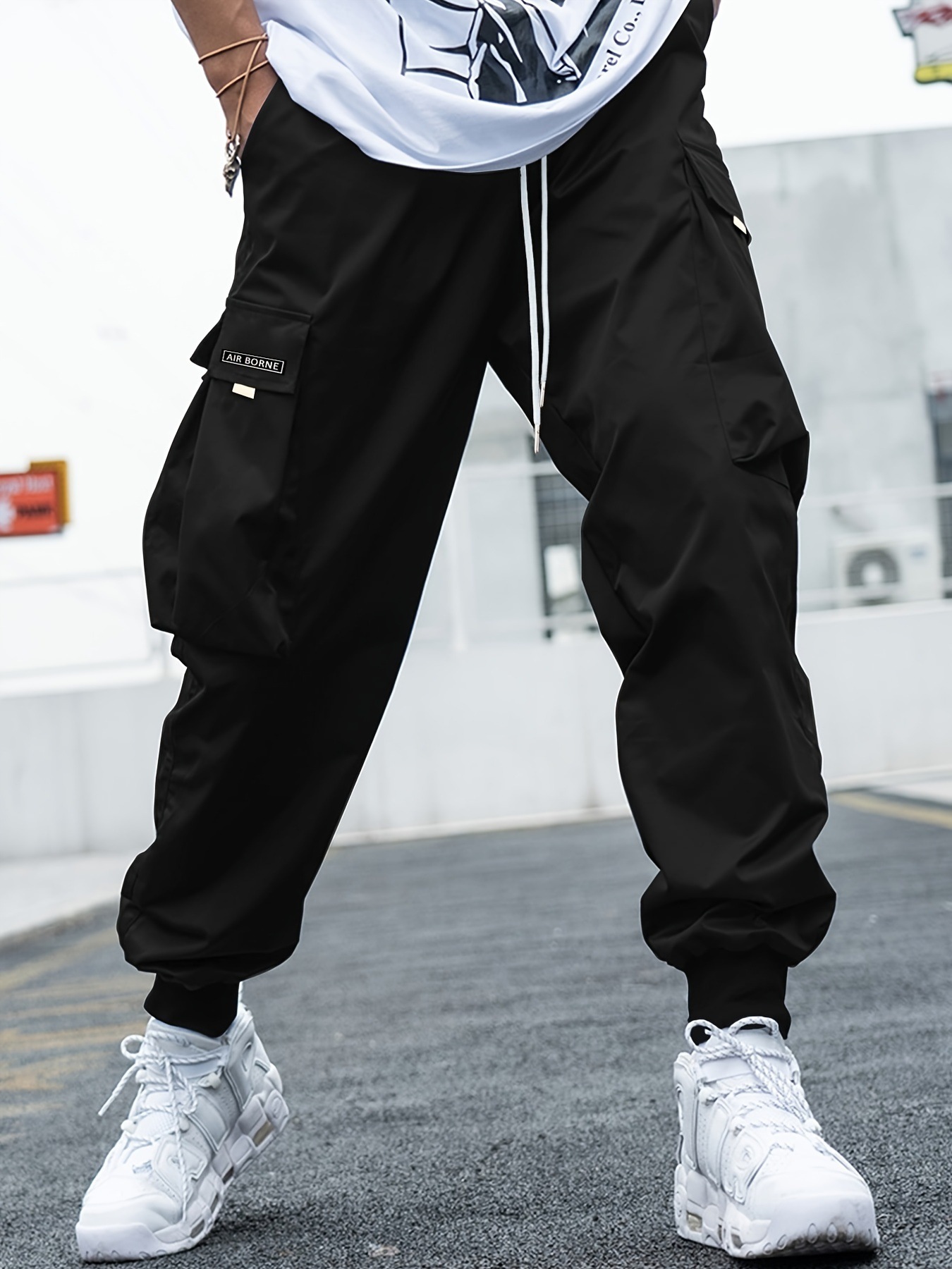 Men's Multi-pocket Cargo Pants Casual Hip-Hop Drawstring - Image 2