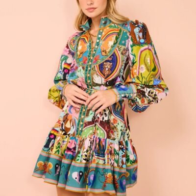 Women's Casual Printing Shirt Wild Dress