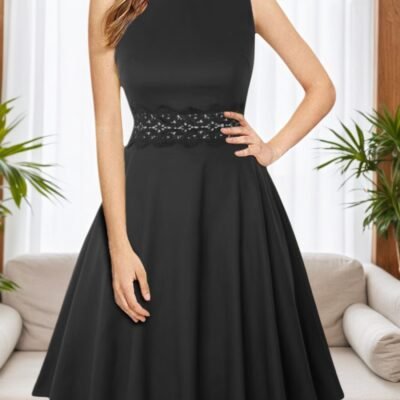 Women’s Pocket Pleated Floral Dress Sleeveless
